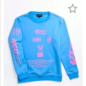 NEW girl ORDER Flame Blue Crewneck Sweatshirt